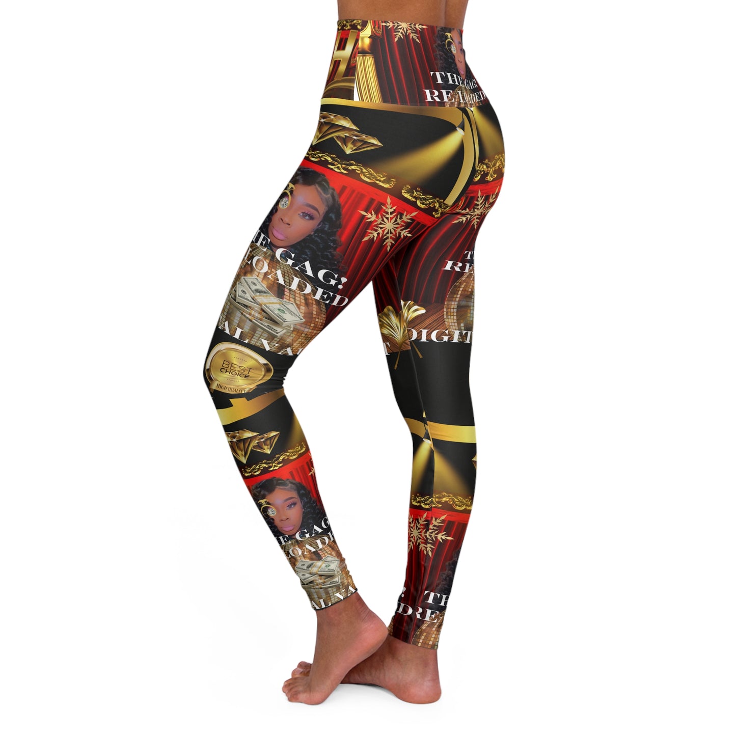 High Waisted Yoga Leggings (AOP)