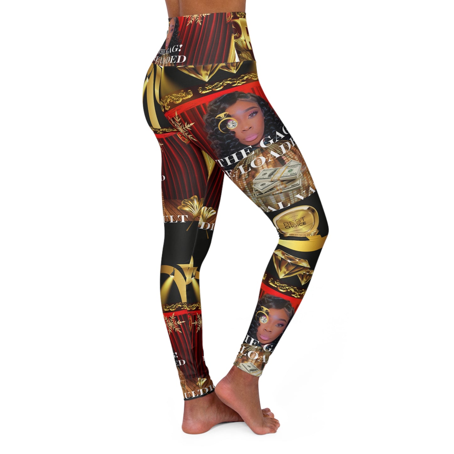 High Waisted Yoga Leggings (AOP)